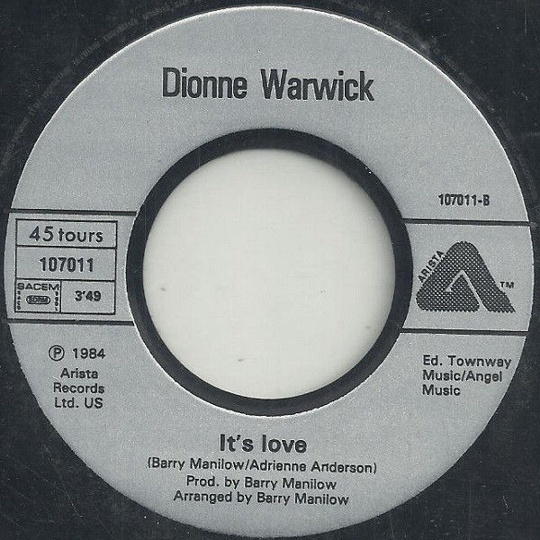 Miniature : Without Your Love [Dionne Warwick] - Vinyl 7", 45 RPM, Single