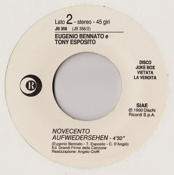 Marcella E Gianni Bella, Eugenio Bennato, Tony Esposito - Verso L'Ignoto / Novece... - Vinile 45 giri Jukebox (1990) - foto 2