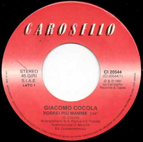 Miniatura: Vorrei Più Mamme [Giacomo Cocola] - Vinyl 7", 45 RPM