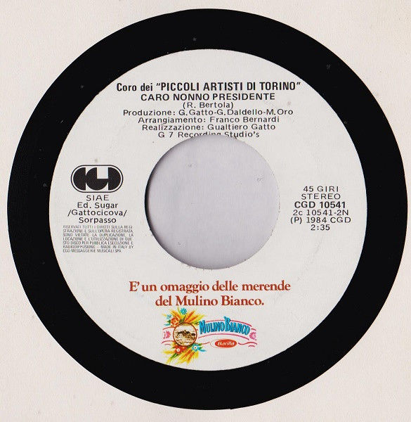 Thumbnail: Caro Nonno Presidente [Gino Bramieri] - Vinyl 7", 45 RPM, Stereo