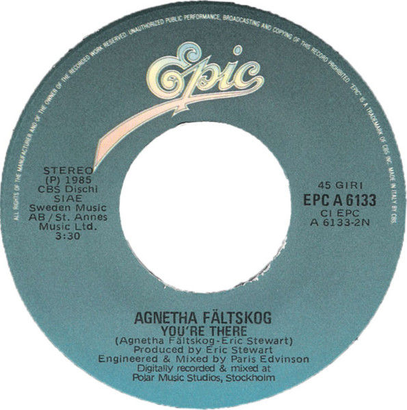 Miniatura: I Won't Let You Go [Agnetha Fältskog] - Vinyl 7", 45 RPM, Single