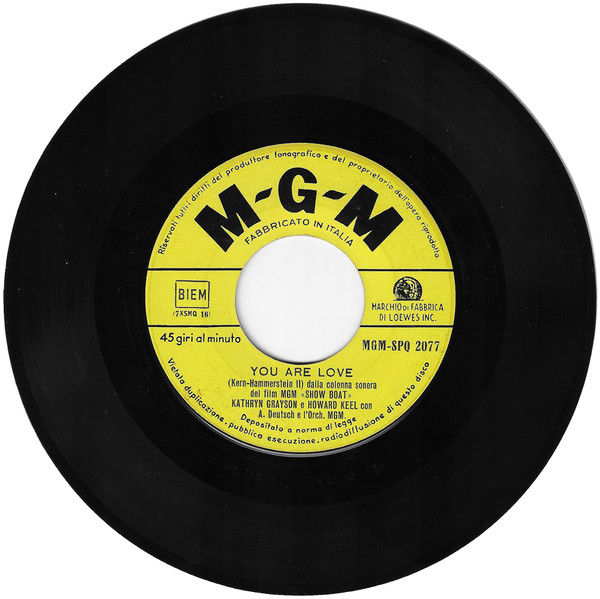 Kathryn Grayson, Howard Keel, William Warfield - You Are Love / Ol' Man River - Vinile 45 giri (1958) - foto 2