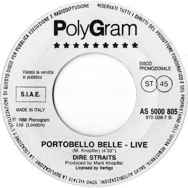Glenn Medeiros, Dire Straits - Never Get Enough Of You / Portobello Belle - Live - Vinile 45 giri Jukebox (1988) - copertina
