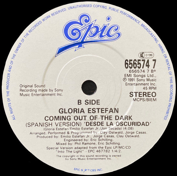 Miniatura: Coming Out Of The Dark [Gloria Estefan] - Vinyl 7", 45 RPM, Single