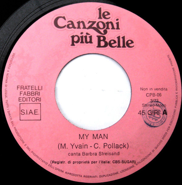 Miniatura: My Man / 'S Wonderful [Barbra Streisand,...] - Vinyl 7", 45 RPM
