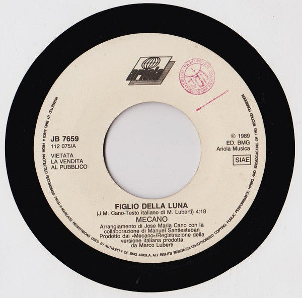 Belen Thomas, Mecano - Survivor (Radio Version) / Figlio Della Luna - Vinile 45 giri Jukebox (1989) - foto 2