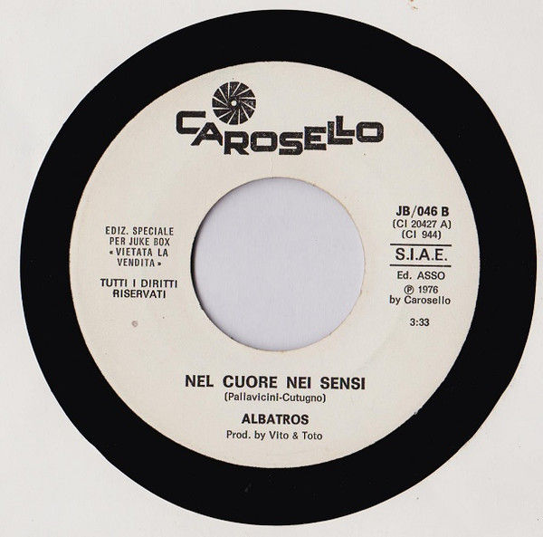 Matia Bazar, Albatros - Che Male Fa / Nel Cuore Nei Sensi - Vinile 45 giri Jukebox (1976) - foto 2