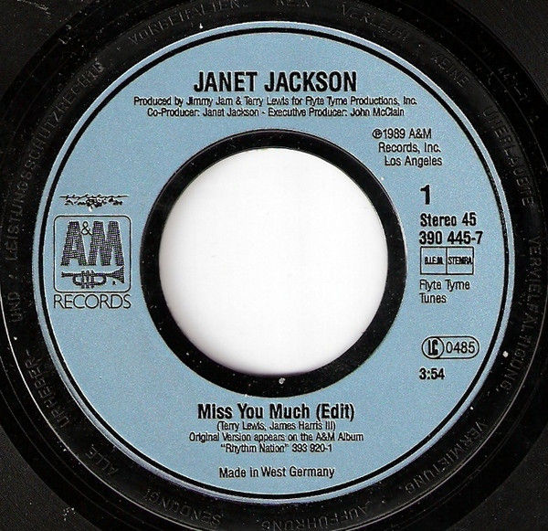 Miniature : Miss You Much [Janet Jackson] - Vinyl 7", 45 RPM, Single, Stereo