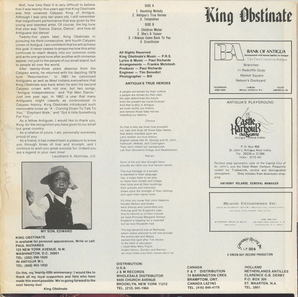King Obstinate - 25th Anniversary - Vinile LP (1982) - foto 2