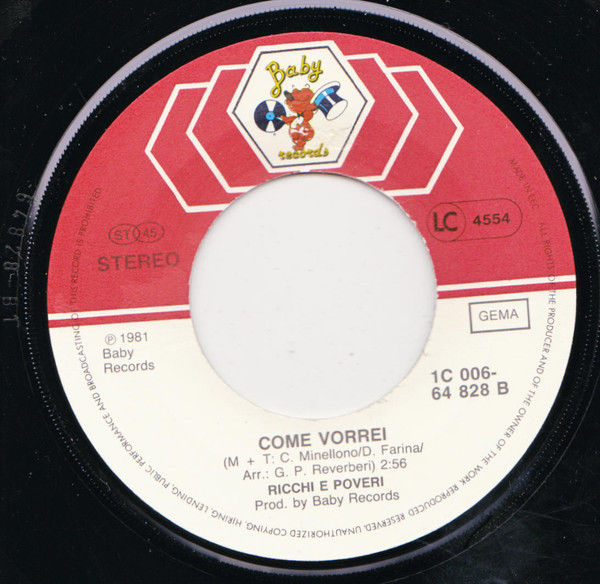 Miniatura: Made In Italy [Ricchi E Poveri] - Vinyl 7", 45 RPM, Stereo
