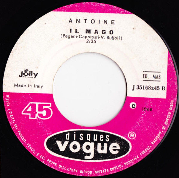 Thumbnail: L'Amico, La Ragazza E Il Cane [Antoine] – Vinile 7", 45 RPM