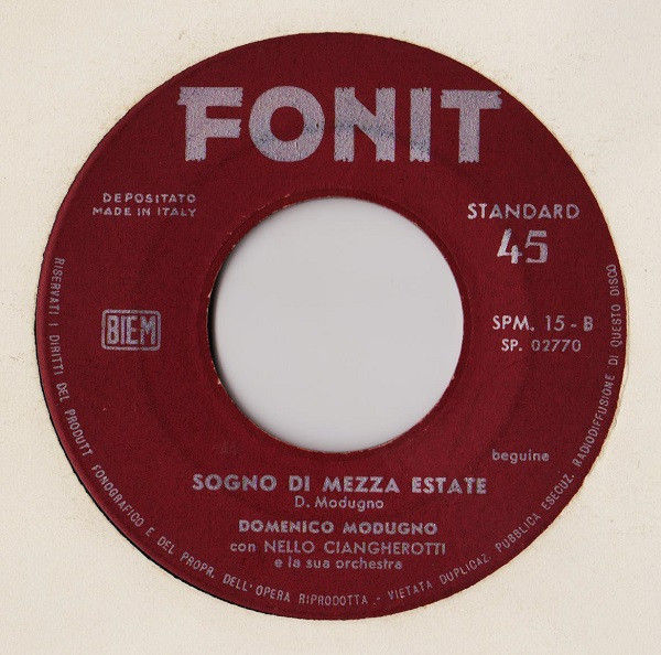 Thumbnail: Domenico Modugno - La Novia (La Sposa) / Sogno Di Mezza Estate - Vinile 45 giri (1961) - foto 3