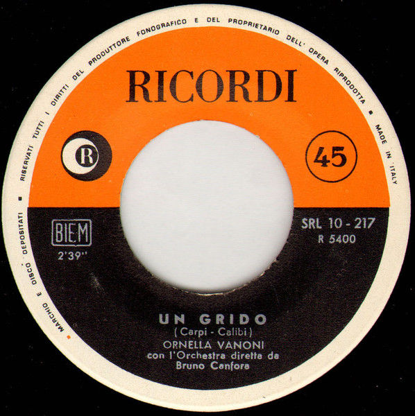 Miniatura: Cercami / Un Grido [Ornella Vanoni] – Vinile 7", 45 RPM
