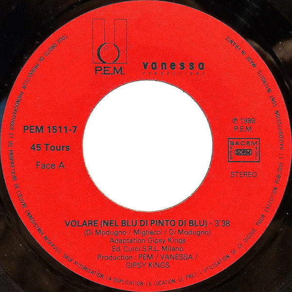 Miniatura: Volare [Gipsy Kings] - Vinyl 7", 45 RPM, Single, Stereo