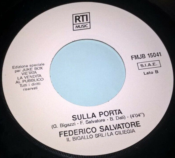 Michele Zarrillo, Federico Salvatore - L'Elefante E La Farfalla / Sulla Porta - Vinile 45 giri Jukebox (1996) - foto 2