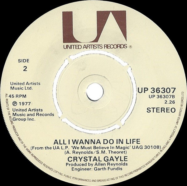 Crystal Gayle - Don't It Make My Brown Eyes Blue - Vinile 45 giri (1977) - foto 2