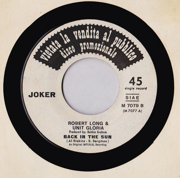 Shocking Blue, Robert Long, Unit Gloria - Never Marry A Railroad Man / Back In Th... - Vinile 45 giri Jukebox (1970) - foto 2