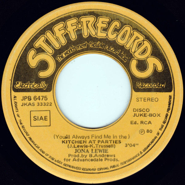 Jona Lewie, Karoll - (You'll Always Find Me In The) Kitchen At Parties / (Oh)... - Vinile 45 giri Jukebox (1980) - copertina