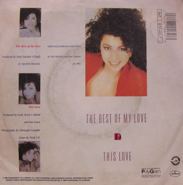 Miniatura: The Best Of My Love [Dee Lewis] - Vinyl 7", 45 RPM, Stereo