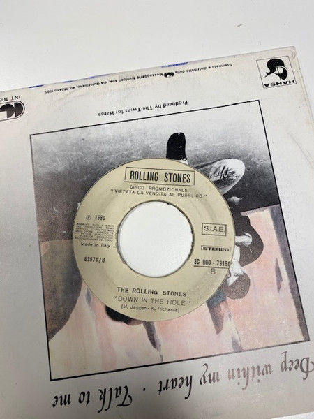 The Rolling Stones - Emotional Rescue/Down In The Hole - Vinile 45 giri (1980) - copertina