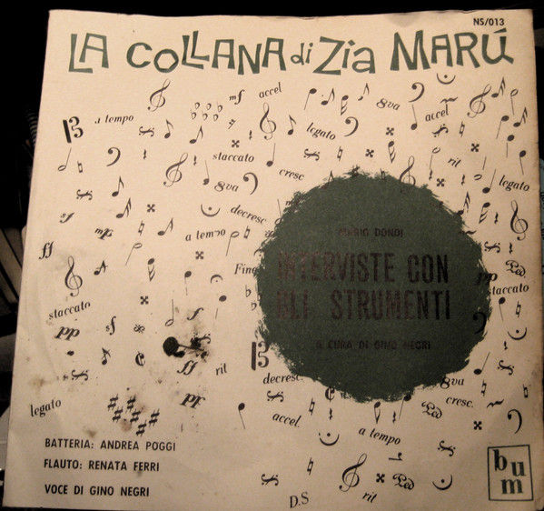Mario Dondi - Interviste Con Gli Strumenti - La Batteria / Il Flauto - Vinile 45 giri (1966) - copertina