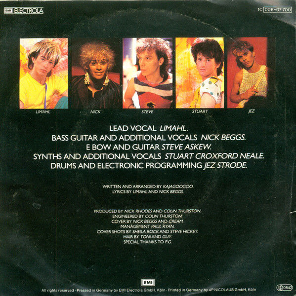 Miniatura: Too Shy [Kajagoogoo] - Vinyl 7", 45 RPM, Single, Stereo