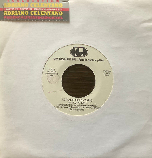 Adriano Celentano - Svalutation / Prisencólinensináinciúsol - Vinile 45 giri Jukebox - foto 2