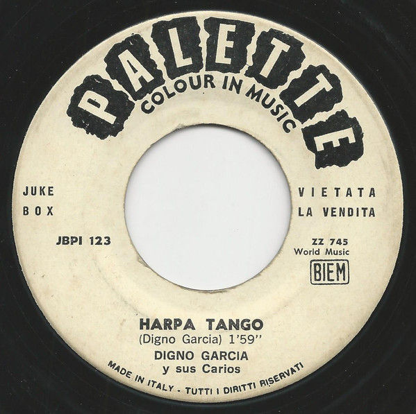 Digno Garcia Y Sus Carios - Ultima Noche - Vinile 45 giri Jukebox (1962) - foto 2