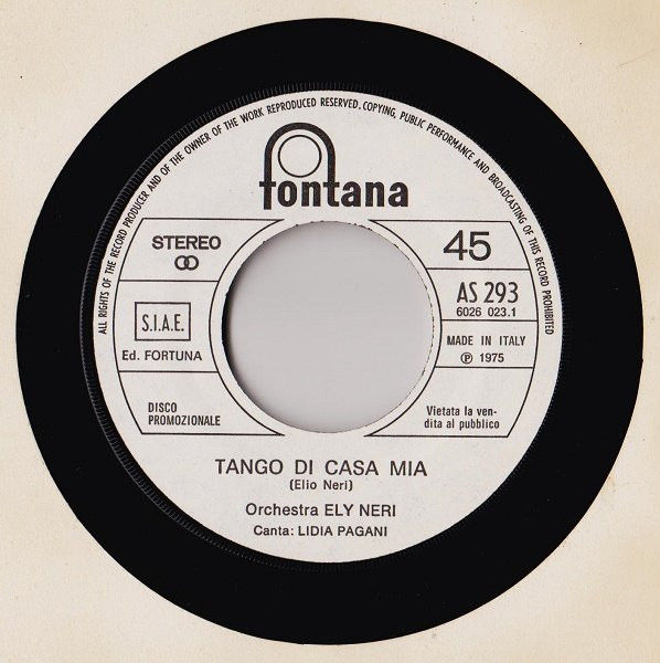 Gilda E Il Suo Gruppo, Lidia Pagani - Ragazza Del Sud / Tango Di Casa Mia - Vinile 45 giri Jukebox (1975) - foto 2