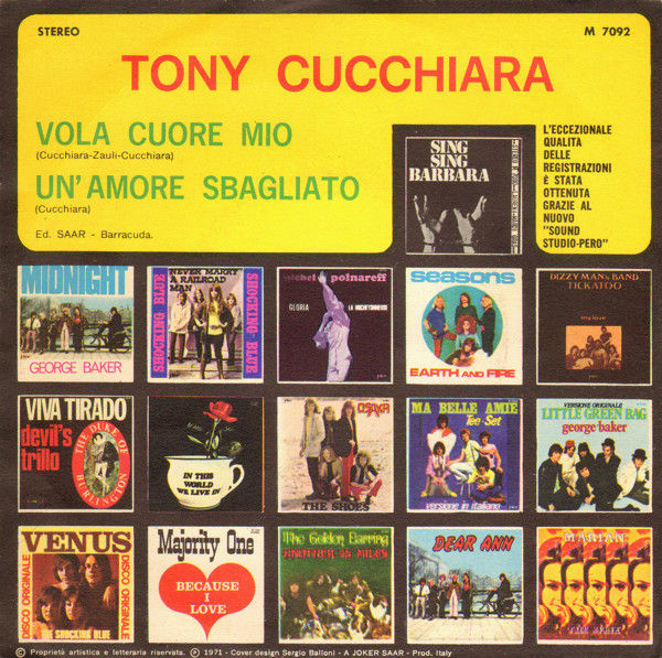 Thumbnail: Vola Cuore Mio [Tony Cucchiara] - Vinyl 7", 45 RPM, Single, Stereo