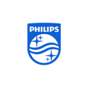 Logo Philips blu con scudo, stelle e onde