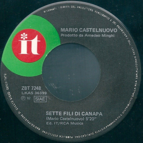 Miniature : Sette Fili Di Canapa [Mario Castelnuovo] - Vinyl 7", 45 RPM