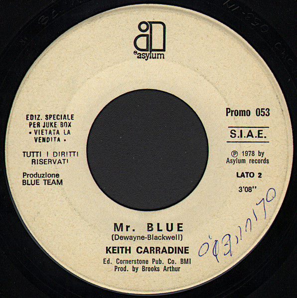 Donato Ciletti, Keith Carradine - Anna Anna / Mr. Blue - Vinile 45 giri Jukebox (1978) - foto 2
