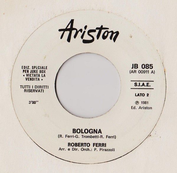Eddy Grant, Roberto Ferri - Do You Feel My Love / Bologna - Vinile 45 giri Jukebox (1981) - foto 2