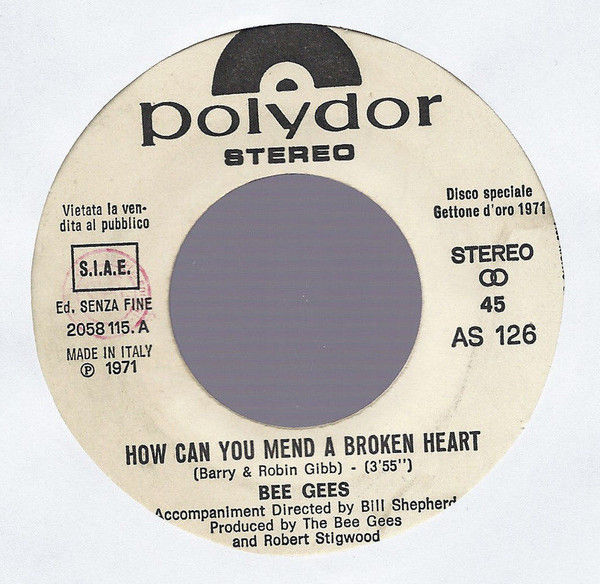 Bee Gees, Slade - How Can You Mend A Broken Heart / Get Down And Get With It - Vinile 45 giri Jukebox (1971) - copertina