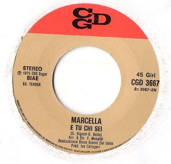 Miniature : Negro [Marcella Bella] – Vinile 7", 45 RPM, Stereo