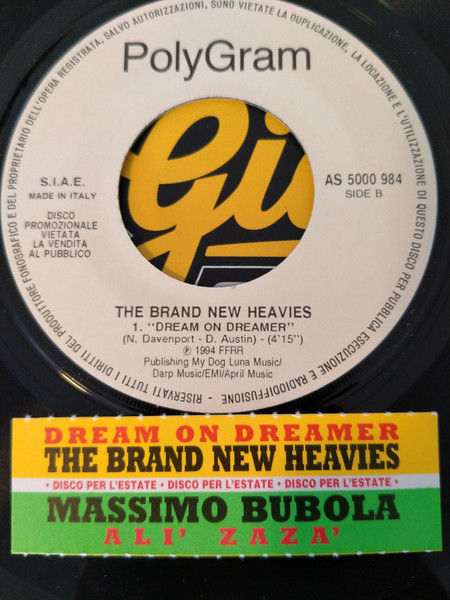 Miniatura: Alì Zazà / Dream On Dreamer [Massimo Bubola,...] - Vinyl 7", 45 RPM, Promo