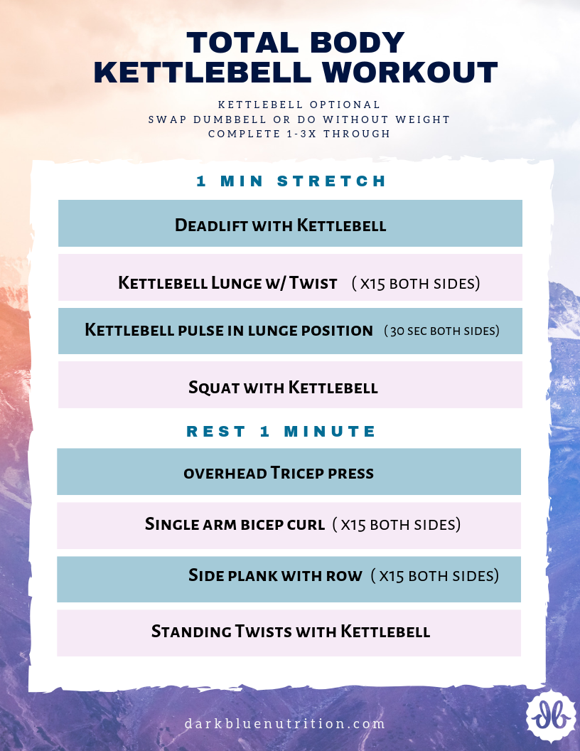 kettlebell workout printable