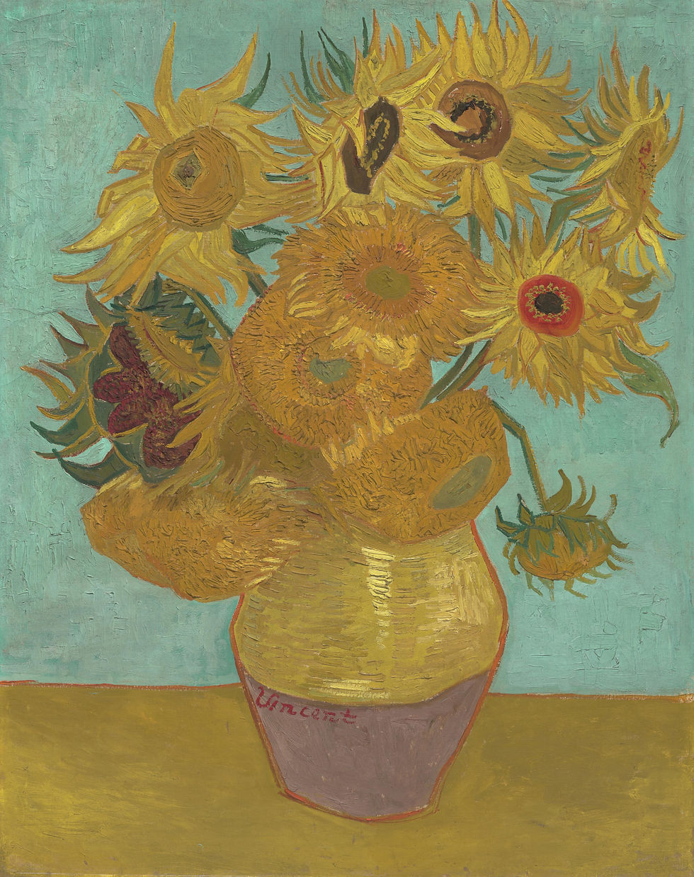 'Sunflowers' (1889) by Vincent van Gogh. © Philadelpia museum of art