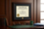 A framed Replacement Argosy University Degree in Office