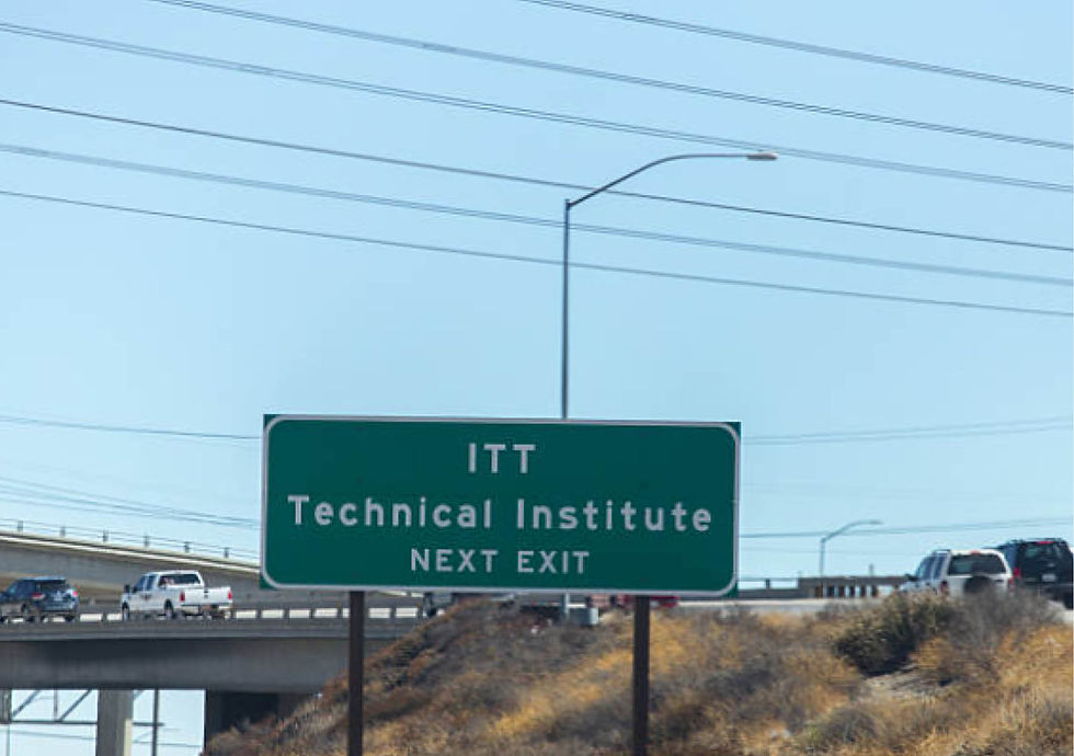 Highway exit sign for ITT Tech in Georgia