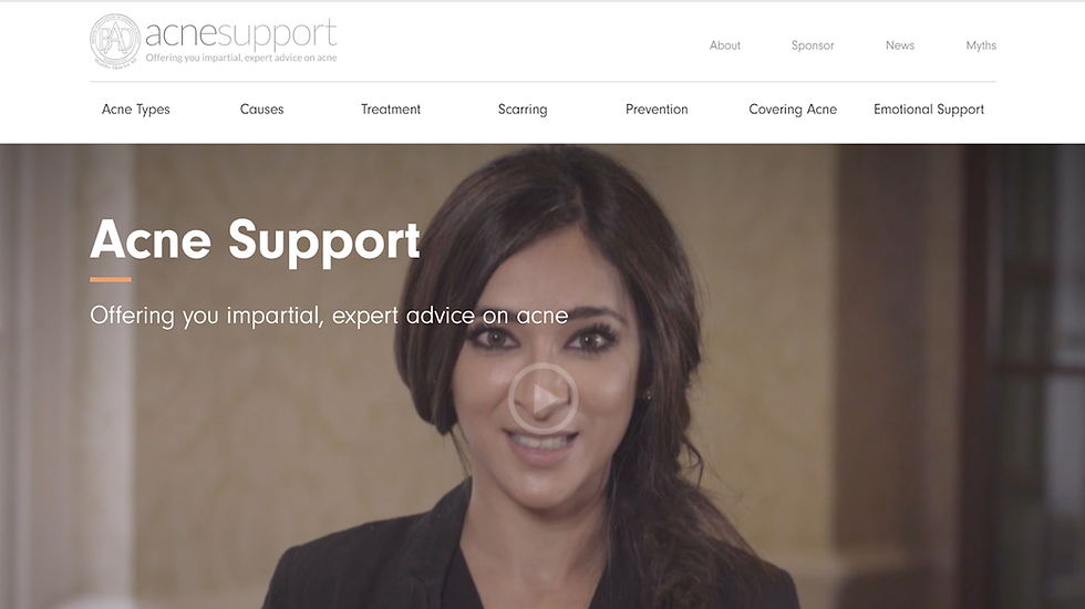 Screenshot from www.acnesupport.org.uk
