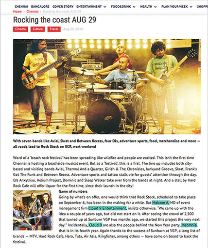 Cloud 9 Entertainment Chennai - Malcolm CSA