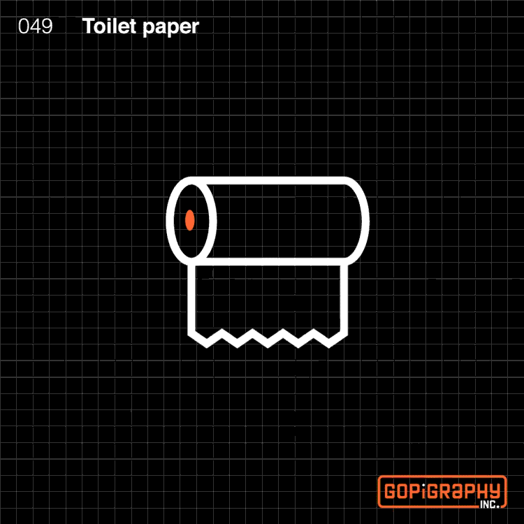 toilet paper icon graphic design micro animation