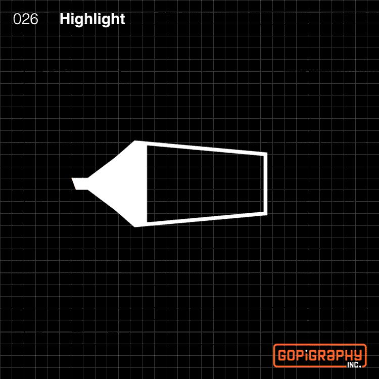 Highlighter icon graphic design micro animation