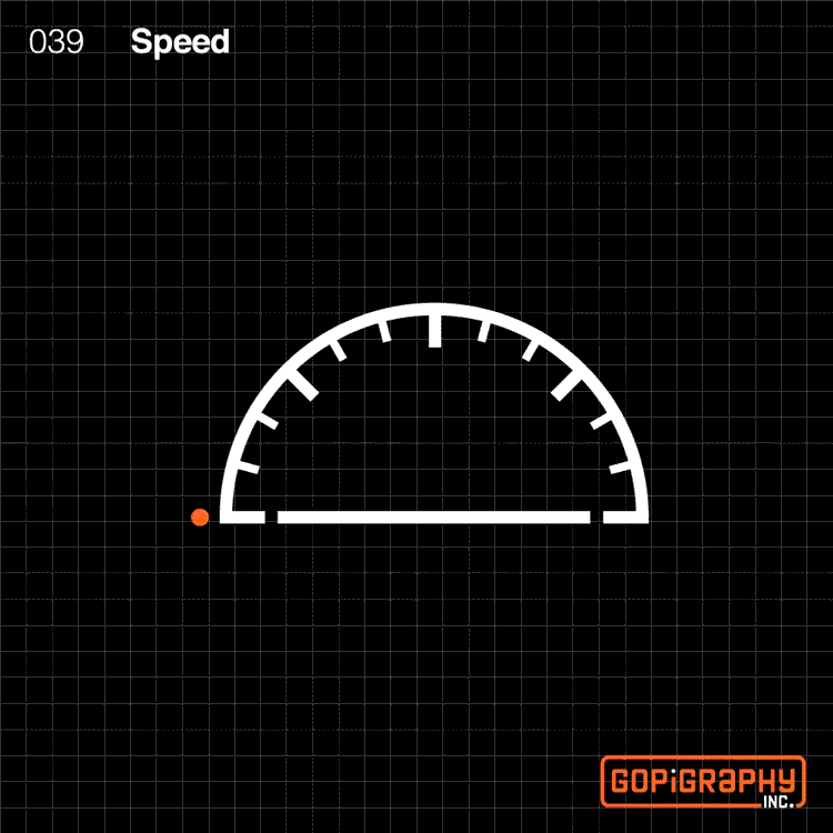 speed speedometer icon graphic design micro animation