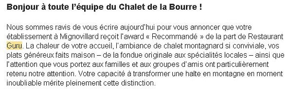 texte récompense Guru