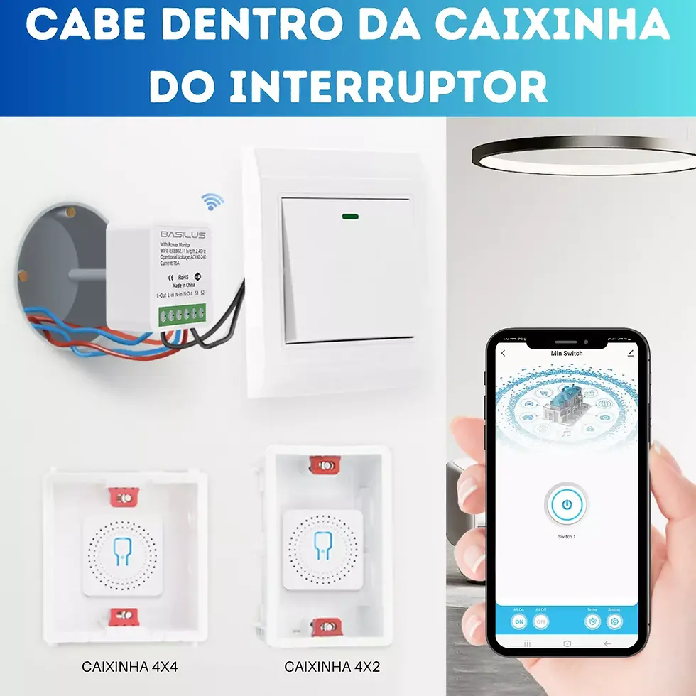 Miniatura: Mini interruptor Inteligente Basilus 1 canal