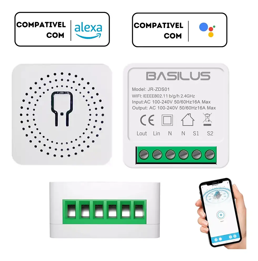 Miniatura: Mini interruptor Inteligente Basilus 1 canal