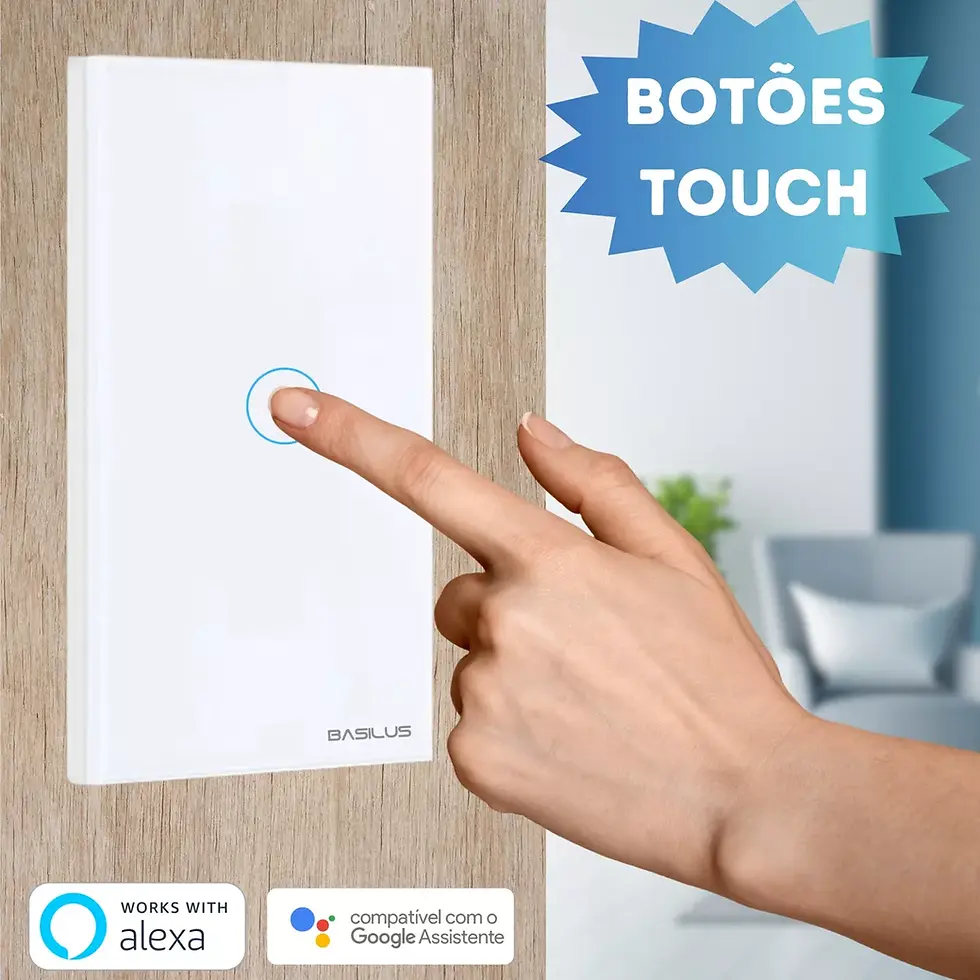 Miniatura: Interruptor  Basilus Inteligente 1 canal Smart Wifi Com  Alexa